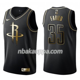 Houston Rockets Kenneth Faried 35 Nike Musta Golden Edition Pelipaidat Swingman - Miesten